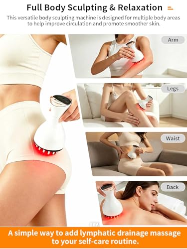 Zaybuon Lymphatic Drainage Massager for Body, 35 Levels Portable Body Massager for Legs, Arms & Abdomen, Cellulite Massage Tool for Full Body Relaxation and Skin Care