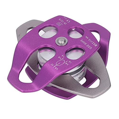 Heavy Duty Climbing Pulley Wear Double Side Swing Pulley, Premium Material for Rock Climbing and Training