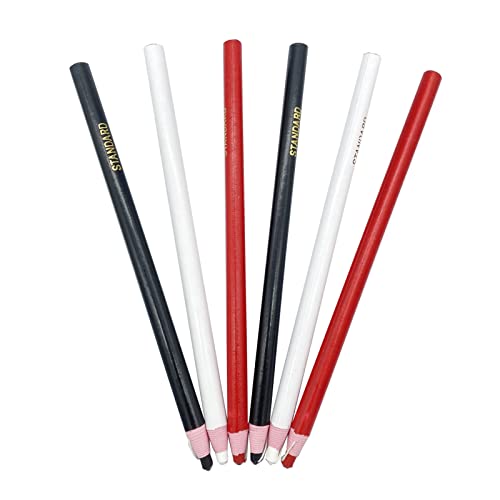 Sewing Mark Pencil 6PCS White/Black/Red 3Colors Invisible Erasable Fabric Pencils For Leather Cut Marks Student Drawing Tailor Marks - size: 1 Count (Pack of 6)