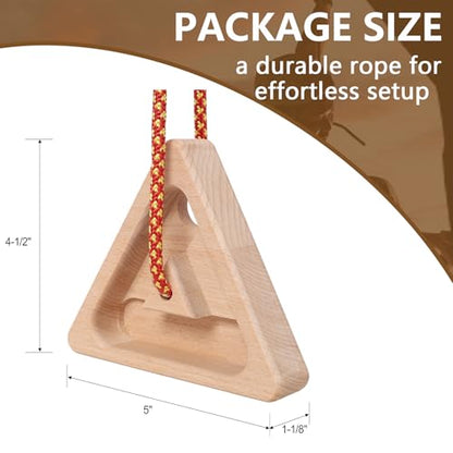 Climbing Hangboard for Rock Climbing Training – Wooden Fingerboard with Multi-Grip Design – Strengthen Fingers & Grip – Easy Mount for Home & Gym - color: Brown 2