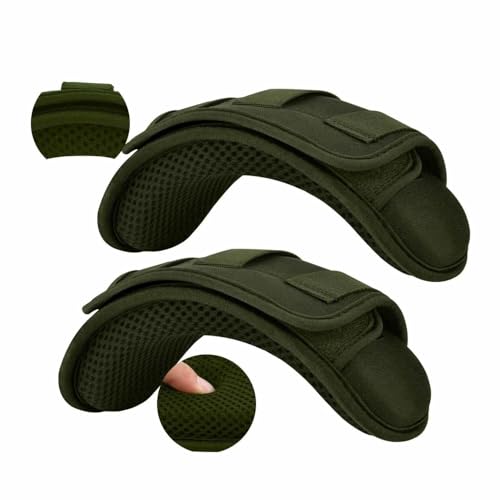 ZINZ 2-Pack Professional Tactical Shoulder Pad, Ultra-Thick & Breathable Cushion for Vest Shoulder Straps and Backpacks, Comfort & Durable - color: Army Green