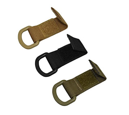 Jadedragon Multipurpose Tactical 360 Rotation D-Ring Clips/Locking Carabiner/Hydration Tube Clips/Elastic String Strap Management Tool for MOLLE Webbing Attachment Backpacks - color: DW-Green