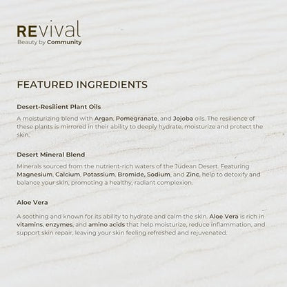 REvival Hand & Nail Cream - Deeply Moisturizing with Dead Sea Minerals, Jojoba, Argan & Aloe - Non-Greasy, Fast Absorbing, Nourishes & Protects Dry Hands & Nails 100ml | 3.4 oz