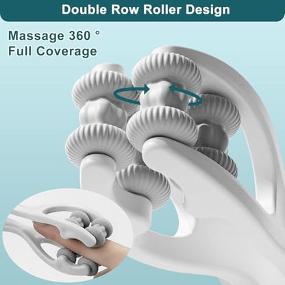 2pcs Finger Massager for Arthritis Pain Relief Manual Roller White | Hand Thumb Palm Foot Acupressure Massage Tools for Arthritis Massager Mothers Day Gift for Woman - color: White