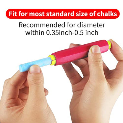 5 Pieces Colorful Plastic Chalk Holders，Blackboard Adjustable Set for Teachers School Office Drawing Board，It protects your hands from direct contact with chalk, 5 Count (Pack of 1)
