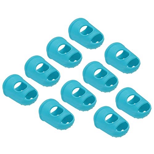 PATIKIL Finger Tips Anti Slip Fingertip Protector, 10 Pack 29mm Silicone Finger Guard for Paper Sorting Sewing Guitar Playing, Light Blue L Size - color: Light Blue