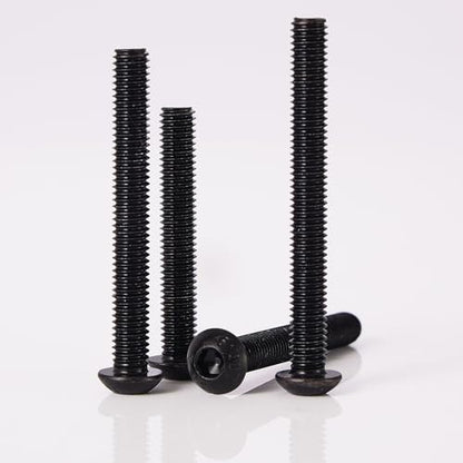 M6-1.0 Button Head Socket Cap Bolts Screws - 20/25/30/35/40mm Length Kit, 10.9 Grade Alloy Steel, Allen Drive, Black Oxide Finish, Full Thread,50-Piece Set - size: 12.9-Button-M6-20-40mm