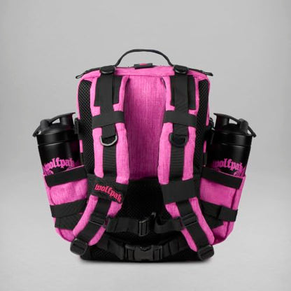 WOLFpak 35L Athletic Gym Backpack - Durable 1000D Waterproof Oxford Material with MOLLE Webbing, Laptop Pocket - color: Deathwing Pink