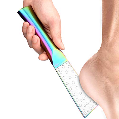 2 Pack Pedicure Foot File Callus Remover, Double-Sided Scrubs Stainless Steel Foot Rasp Professional Dead Skin Callus Accessories for Wet and Dry Feet - size: 2