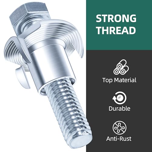 60PCS 5/16-18 T-Nuts Zinc Plated Steel Nutserts, 4-Pronged Tee Nut for Wood, Rock Climbing Holds 5/16 T Nuts Set for Wood Furniture - size: 5/16"-18