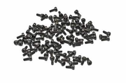 iexcell 100 Pcs M2 x 5mm Thread Pitch 0.4 mm Alloy Steel 12.9 Grade Hex Socket Head Cap Screws Bolts Kit, Black Oxide Finish - size: M2 x 5mm