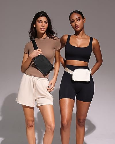YOSHUYUKI Fanny Pack Crossbody Bag Trendy Waterproof Small Sling Cross Body Purse for Women Men Fashion Waist Packs Mini Belt Bag Pouch Chest Bum Bag Lulu Dupes for Travel Vacation Running Black Camo - color: Black Camo
