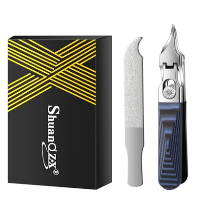 Ingrown Toenail Clippers with Curved Sharp Blade, Toe Nail Clippers for Ingrown Nails, Toenail Nipper for Seniors with Thick Toenails (Straight Blue C) - color: Straight Blue C