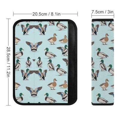 2 Pack Breathable Car Seat Straps Shoulder Pads for Adults and Children, All Vehicles, Cute Mallard Duck Harness Pads Strap, Pressure Relief - color: Pattern 1028