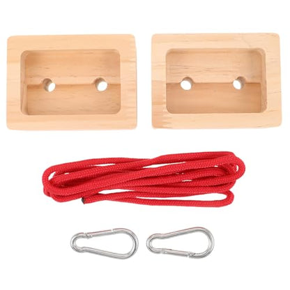 Uonlytech 2pcs Wooden Climbing Hangboard Finger Trainer for Rock Climbing Strength Building Portable Fingerboard Training Board for Indoor and Outdoor Use