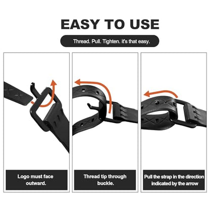 4 Pack Lashing Straps with Buckles,Adjustable Utility Tension Straps,Simple Tie-Downs Straps for Securing Bike Moto Luggage,Garden Hoses,Skis,Wires and Cables,Black,14" - color: Black, size: 14" Length / 4 Pack