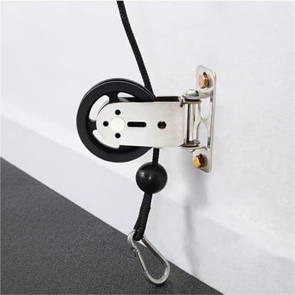 U Groove Stainless Steel Wall Pulley Fitness Wall Mount Rotating Pulley for Home Gym Strength Training Mute Bearing Wheel Home DIY Cable Machine for LAT Lift(Aluminum Alloy sheav) - color: Aluminum alloy sheav