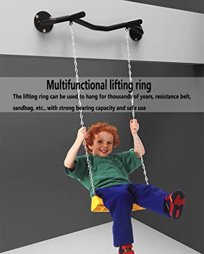 Chin Up Bar Wall mounted pull up bar,Steel strength training horizontal bar with rings,Swing sandbag resistance band hanging fitness bar