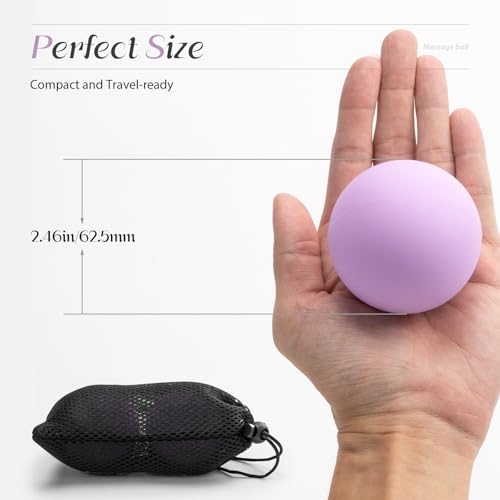 SUBCULTUREPICK Massage Lacrosse Balls for Myofascial Release,Yoga Deep Tissue Massage,Trigger Point Therapy and Foot Plantar Fasciitis,Muscle Soreness Massager Ball (2 Packs) (Red) - color: Red