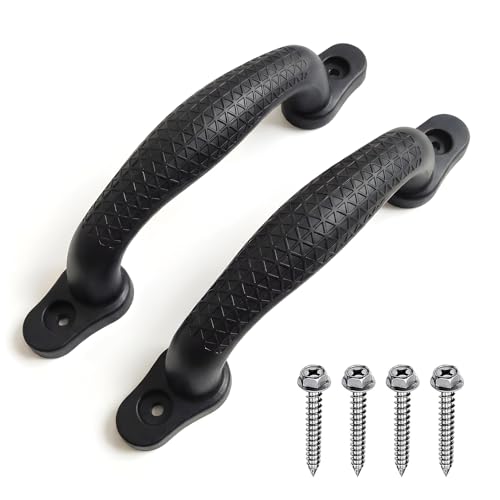Playground Safety Handles, Non-Slip Grab Handles, 2 Pack | Sturdy Non-Slip Plastic Handles for Indoor and Outdoor Playsets, Perfect for Treehouses, Jungle Gyms, and Swing Sets, Black - color: Black-2pack