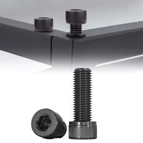 M4 x 8mm Socket Head Cap Screws Bolts 12.9 Grade Alloy Steel Metric Machine Hex Socket Screw, Black Oxide Finish, Fully Threaded, 100PCS - size: M4×8mm