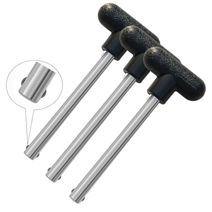 3pcs Weight Stack Pin - 3/8 Inch Diameter 4 Inch Locking Space - Gym Pins for Weight Stack Fit Most Machines - Easy to Operate Drop Set Pins for Home Commercial Gym