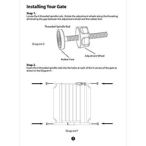 Vmaisi 8MM Pressure Gates Threaded Spindle Rods, Baby Gates Accessory Screw Bolts Kit Fit for All Pressure Mounted Walk Thru Gates 8 Pack - size: 4 Count (Pack of 2)