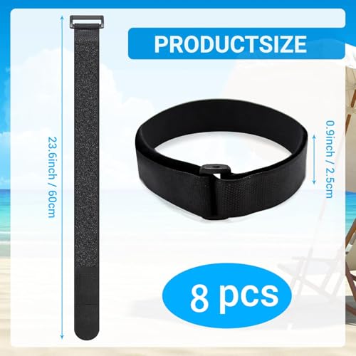 Reusable Patio Umbrella Tie Strap,Self Adhesive Adjustable Securing Straps for Parasol Multipurpose Patio Umbrella Accessories (8)