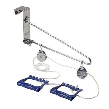 Drive Medical 13005 Overdoor Exercise Pulley System | Exercise Pulley System Mounts Over Door for Convenient At-Home Shoulder and Arm Therapy and Rehabilitation