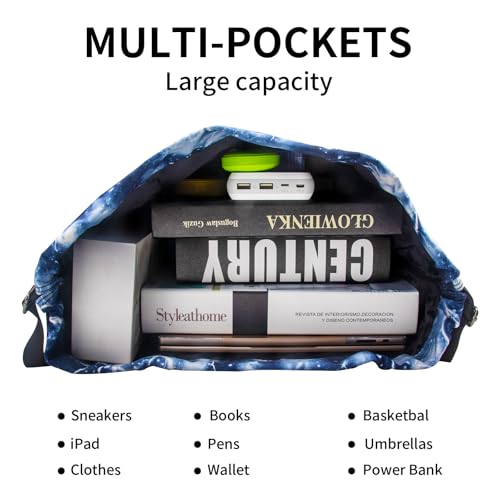 Peicees Waterproof Drawstring Sport Bag Lightweight Sackpack Backpack for Men and Women | Waterproof - color: X_lightning