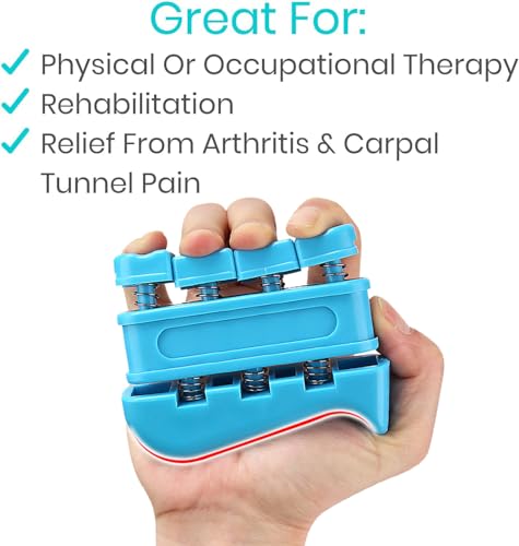 Finger Strengthener, Hand Exerciser Grip Strength Trainer, Finger Exerciser Forearm Strengthener Guitar Trainer, Hand Grip Equipment for Musicians Climbing Athletes and Therapy (3LB-14LB, Set of 4)