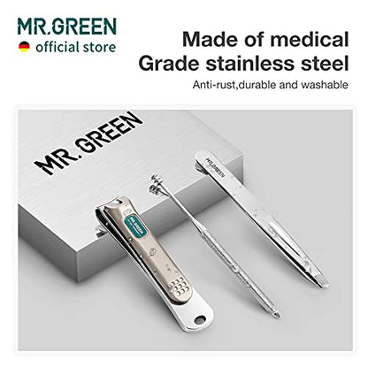 MR.GREEN Portable Manicure Sets Pedicure kits Stainless Steel Nail Clippers Tool Travel Grooming Case Nail Scissors Gift Box (Mr-6101) - color: Mr-6101