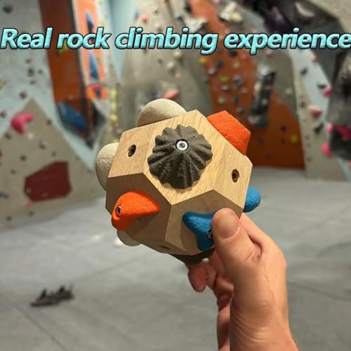 Manual rock climbing - 3D rock climbing training ball, enhances strength and accuracy. Finger trainer for rock climbers. Also suitable for stress relief in the office, rehabilitation training, etc.