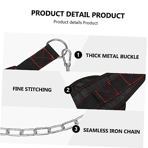 Mikikit Dip Belt Chain for Weightlifting Design for Weight Training Supports Back and Upper Body for Dips Chin Ups and Pull Ups