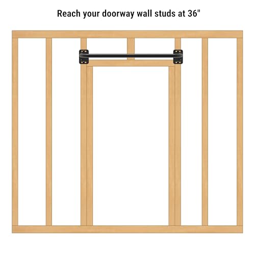 SELEWARE Heavy Duty Welded Pull Up Bar Wall/Joist/Ceiling Mount Chin Up Bar | Multifunctional Pull-up Bars w/Resistance Band Hooks for Home Gym Strength Training, Sturdy Steel Construction Support 500 lb - color: A1: Black 36" Wall Mount Pull Up Bar