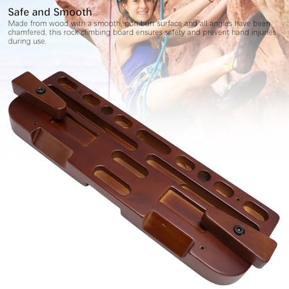 RiToEasysports Hangboard, Wooden Hangboard Climbing Fingerboard Rock Climbing Hangboard with Various Hole Sizes for Finger Grip Strength Training