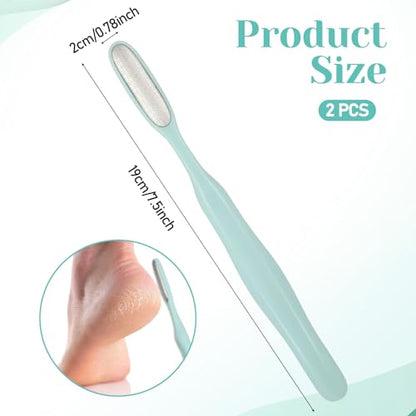 2Pcs Mini Foot File Precision Callus Remover Foot Files Callus Remover Bunion Scrubber Smooth Feet Heel Scraper for Toe Gaps Hard Skin Pedicures Hands in Shower Cracked Feet - color: Light Blue