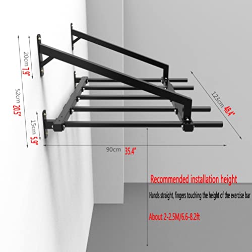 Wall-Mounted Pull-Up Bars/Climbing Frames, Home Gym Corridor Steel Exercise Bars, Multifunctional Strength Training Equipment,