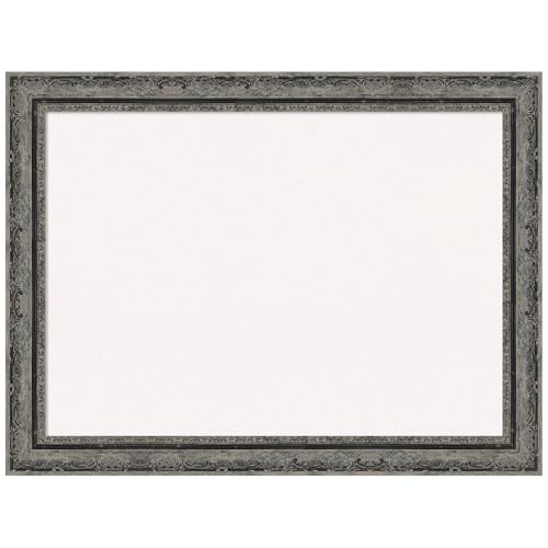 Amanti Art White Cork Board for Wall, 24x32 Vision Board with Black Frame, Medium Corkboard Office Decor for Home Organization, Traditional Corkboard Pinboard to Display Items for Home Organization - color: Filigree Matte Black, size: 32" x 24"