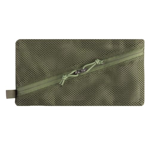 Tactical Mesh Pouch Insert, Modular Utility Admin Pockets Travel Organizer EDC Zipper Pouch 6X12,12X12 - color: RG, size: 6"x12"