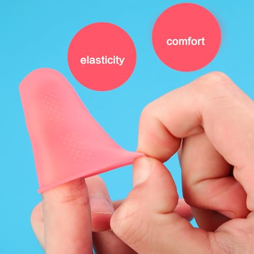 High Elasticities Silicone Finger Guard Reusable Finger Protecting Sleeves for Cooking Gardening Skin Protecting - style: 1 piece