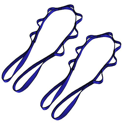 2Pcs Daisy Chain Rope High Strength Nylon Loops Adjustable Yoga Pilates Rope Swing Extension Straps Strong Daisy Chains (Blue)