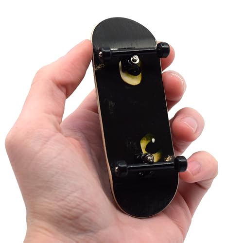 Teak Tuning 34mm Pro Fingerboard Heat Transfer Graphic Complete - Fully Assembled with Pro Level Parts - Pro Shaped Wood Deck (34x97mm), UltraSpin Wheels, Prodigy Trucks - Midnight Stare - color: Midnight Stare