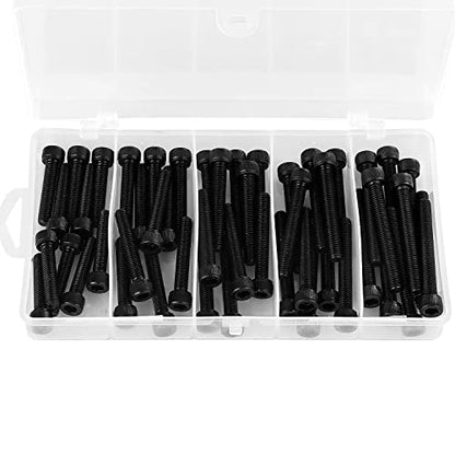 M6 x 30mm 35mm 40mm 45mm 50mm Hex Socket Head Cap Screws Bolts 12.9 Grade Alloy Steel, Black Oxide Finish, Metric Allen Hex Drive, Machine Fully Threaded, Assortment Kit 50PCS - size: M6 x 30/35/40/45/50mm (50PCS)
