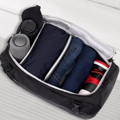 Athletico SneakerBox - Premium Sneaker Travel Duffel Bag/Backpack - For Shoes, Clothes, and Gym (Black)