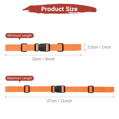 Backpack Chest Strap Adjustable Sternum Straps Use for Backpack Replacement & Hiking & Jogging - color: Orange