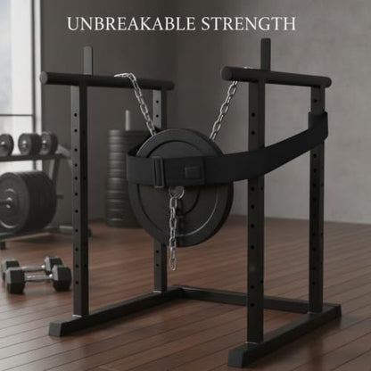 Weighted Dip Belt with Iron Chain for Pull Ups and Dips, Heavy Duty Strength Training Attachment (1 PC) - size: 7.87 x 0.79 x 0.79 in