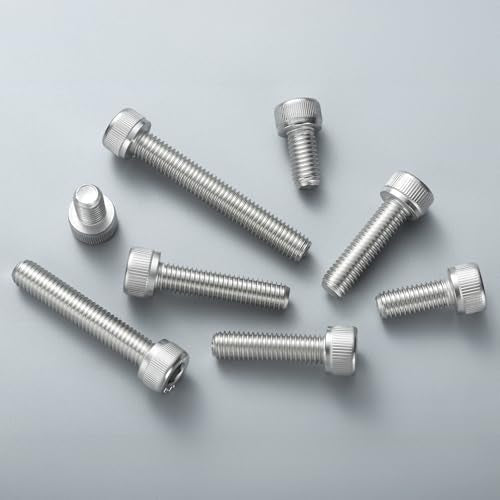 M4-0.7 x 40mm Bolt, 60PCS M4 Hex Socket Head Cap Screws Bolts, 304 Stainless Steel 18-8, Full Threads, Allen Socket Drive, with Hex Spanner - size: M4x40mm