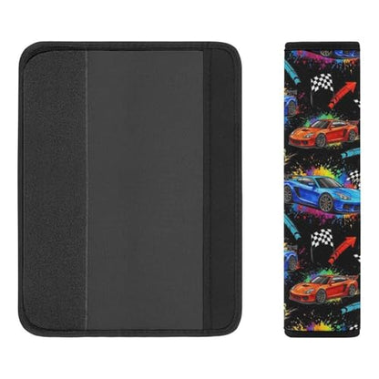 Breathable Car Seat Belt Pad for Girls and Boys, Stroller Pushchair High Chair, 2PCS Racing Car Shoulder Harness Cover Easy Install (No Tool) - color: Pattern 692
