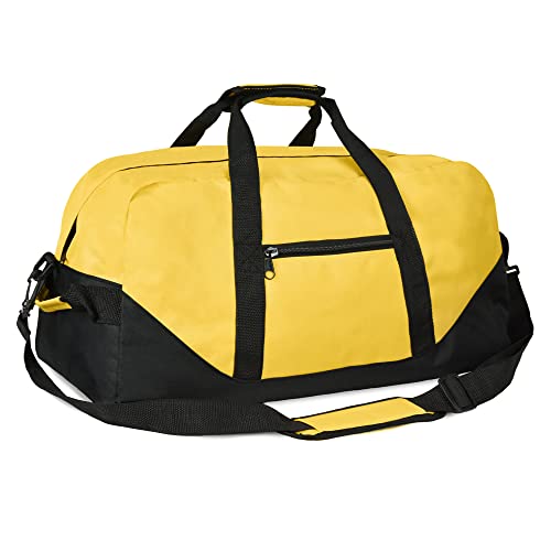 21" Large Duffle Bag with Adjustable Strap - color: Gold